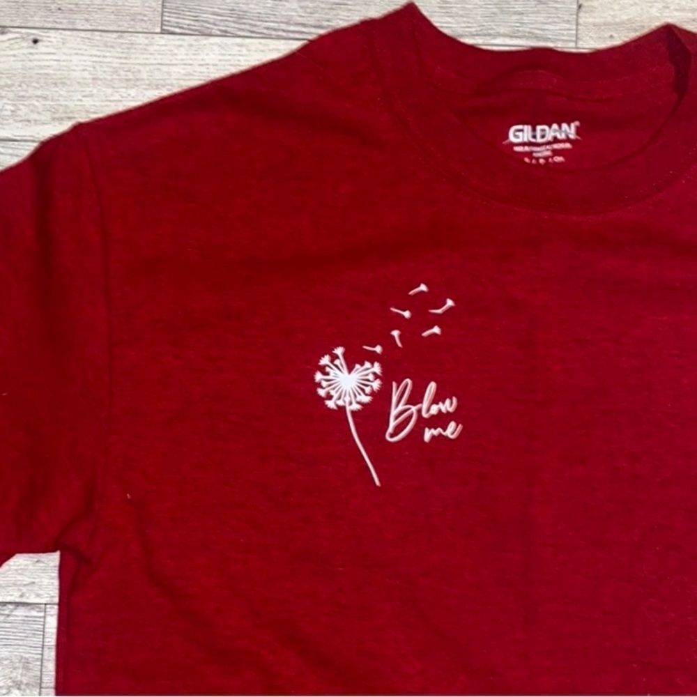 “Blow Me”, Custom Dandelion Graphic, Unisex Tee - Picture 9 of 15